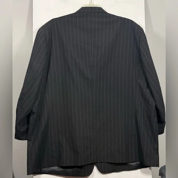 Mauro Size 56R Charcoal Pinstripe Suit Jacket - Picture 2 of 13